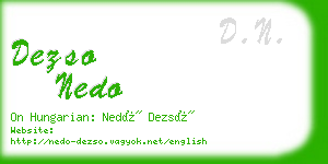 dezso nedo business card